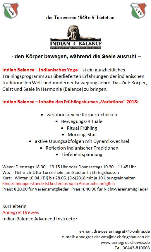 indianbalance kursF18